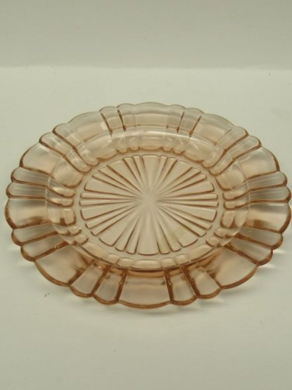 Hocking Depression Glass Pink OLD CAFE 6 1/2 Inch Dessert or Sherbet Plate